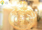 Ampolas extravagantes com o filamento da espiral do vintage, ampolas decorativas de vidro douradas