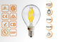 bulbos decorativos do diodo emissor de luz do filamento de 4W G45 Dimmable com vidro dourado/claro